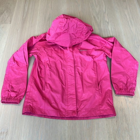 Marmot girls pink rain jacket size Medium - Picture 8 of 10